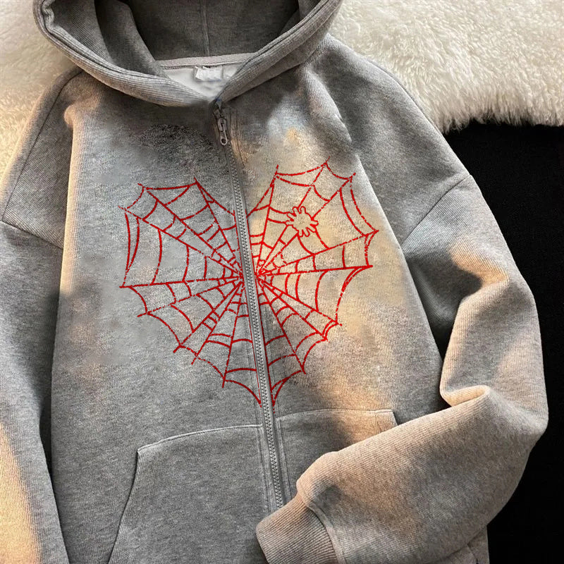 Hoodie Printed Jacket Fleece Zip Sweatshirt