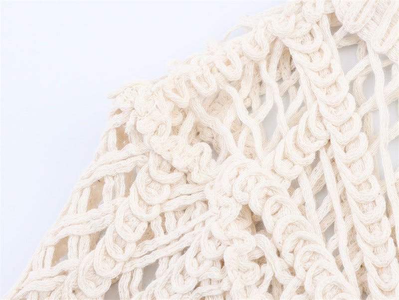 Women's Simple All-match Long Sleeves Crocheted Top