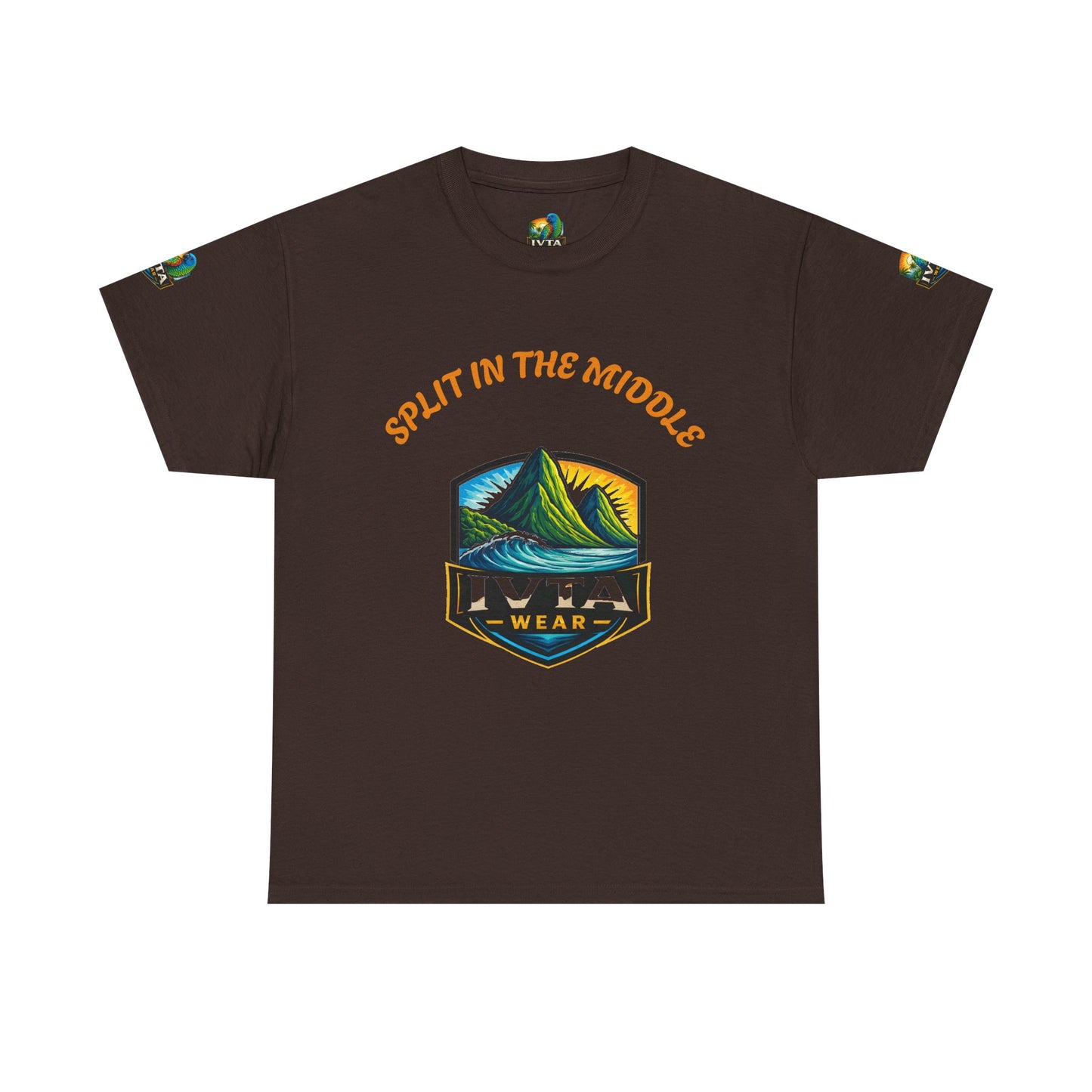 Split-Middle 'Ivta Wear' T-Shirt — Graphic Casual Tee