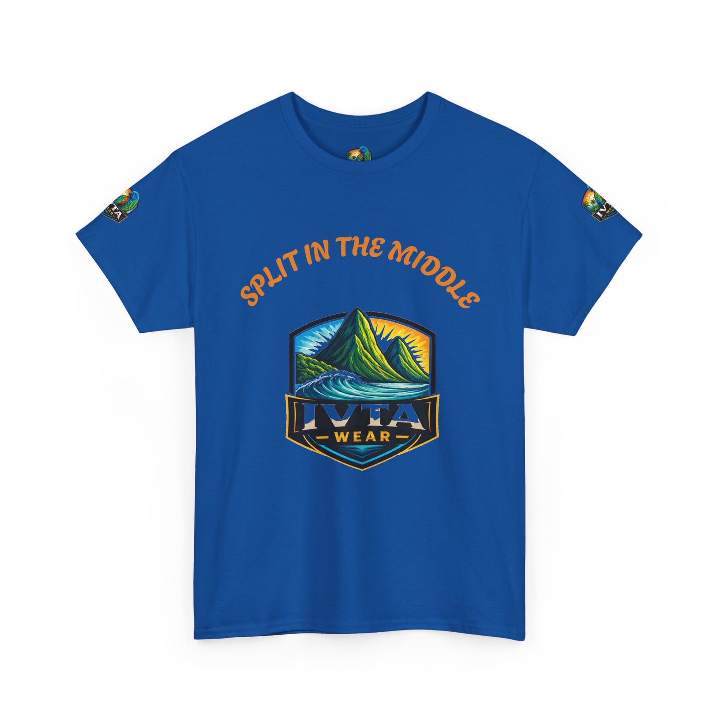 Split-Middle 'Ivta Wear' T-Shirt — Graphic Casual Tee