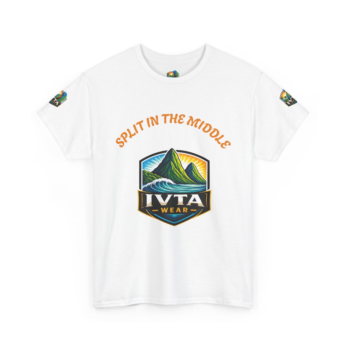Split-Middle 'Ivta Wear' T-Shirt — Graphic Casual Tee