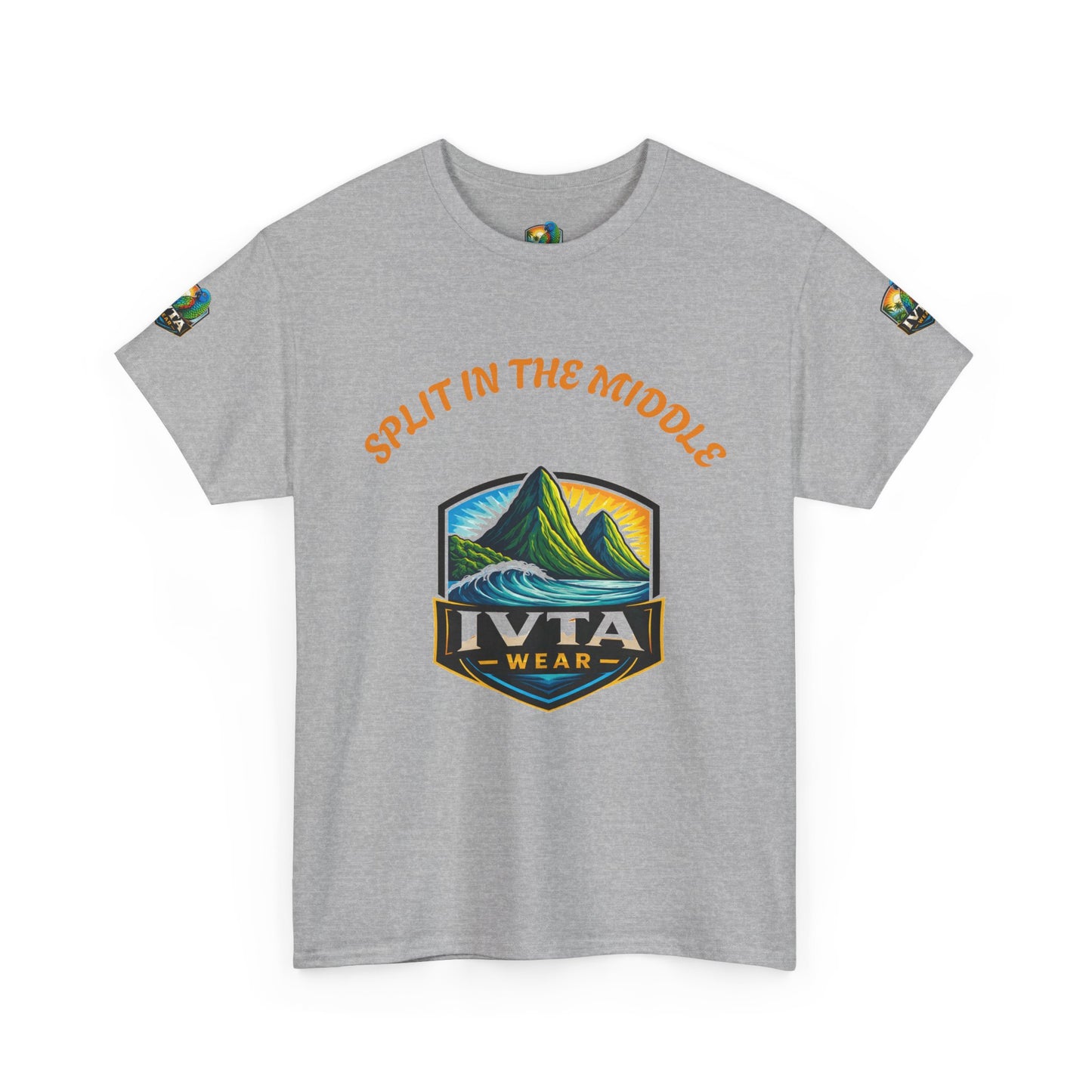 Split-Middle 'Ivta Wear' T-Shirt — Graphic Casual Tee