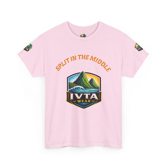 Split-Middle 'Ivta Wear' T-Shirt — Graphic Casual Tee
