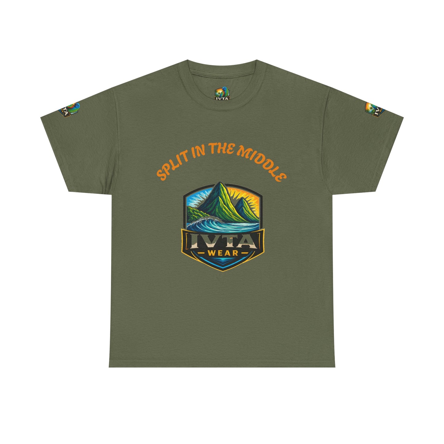 Split-Middle 'Ivta Wear' T-Shirt — Graphic Casual Tee