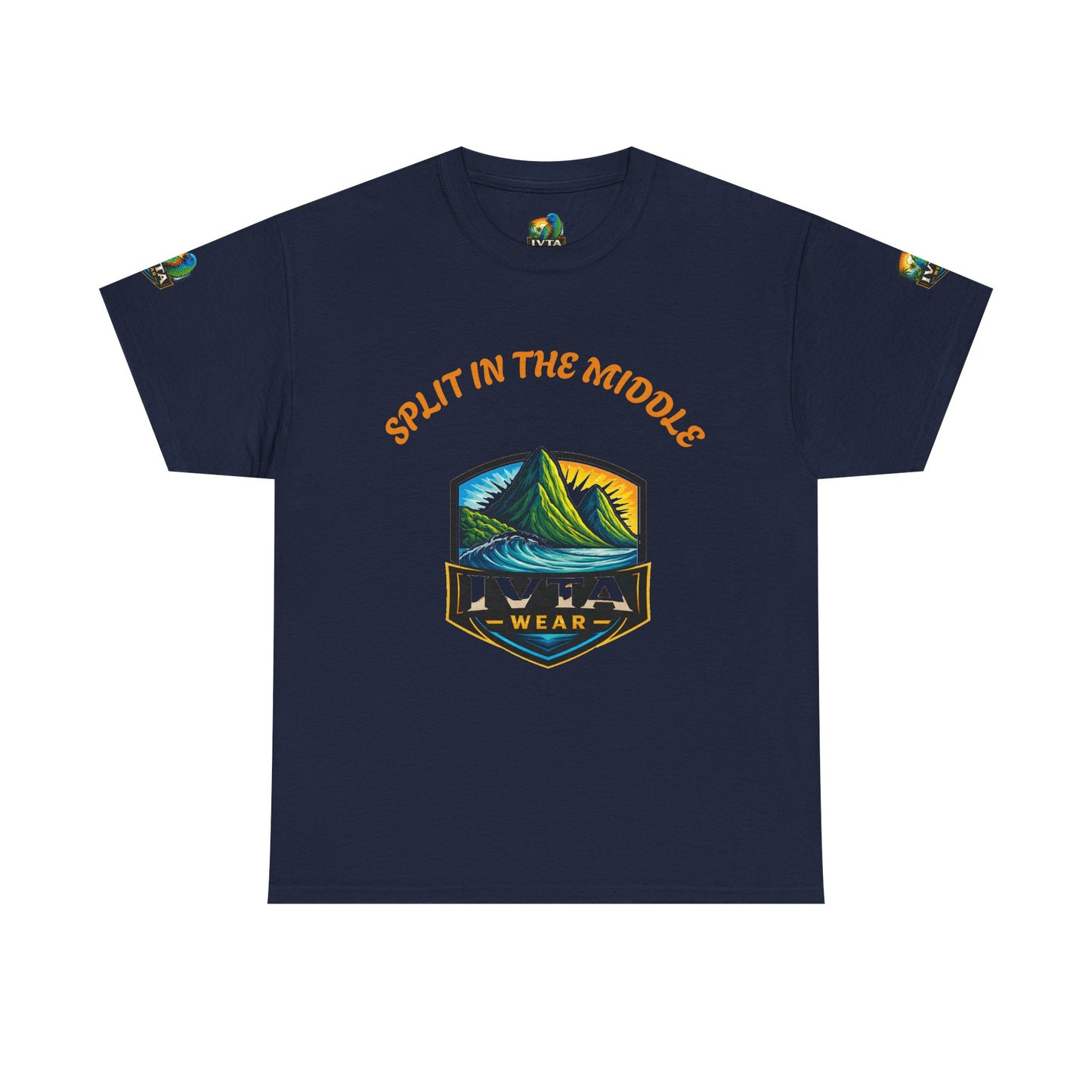 Split-Middle 'Ivta Wear' T-Shirt — Graphic Casual Tee