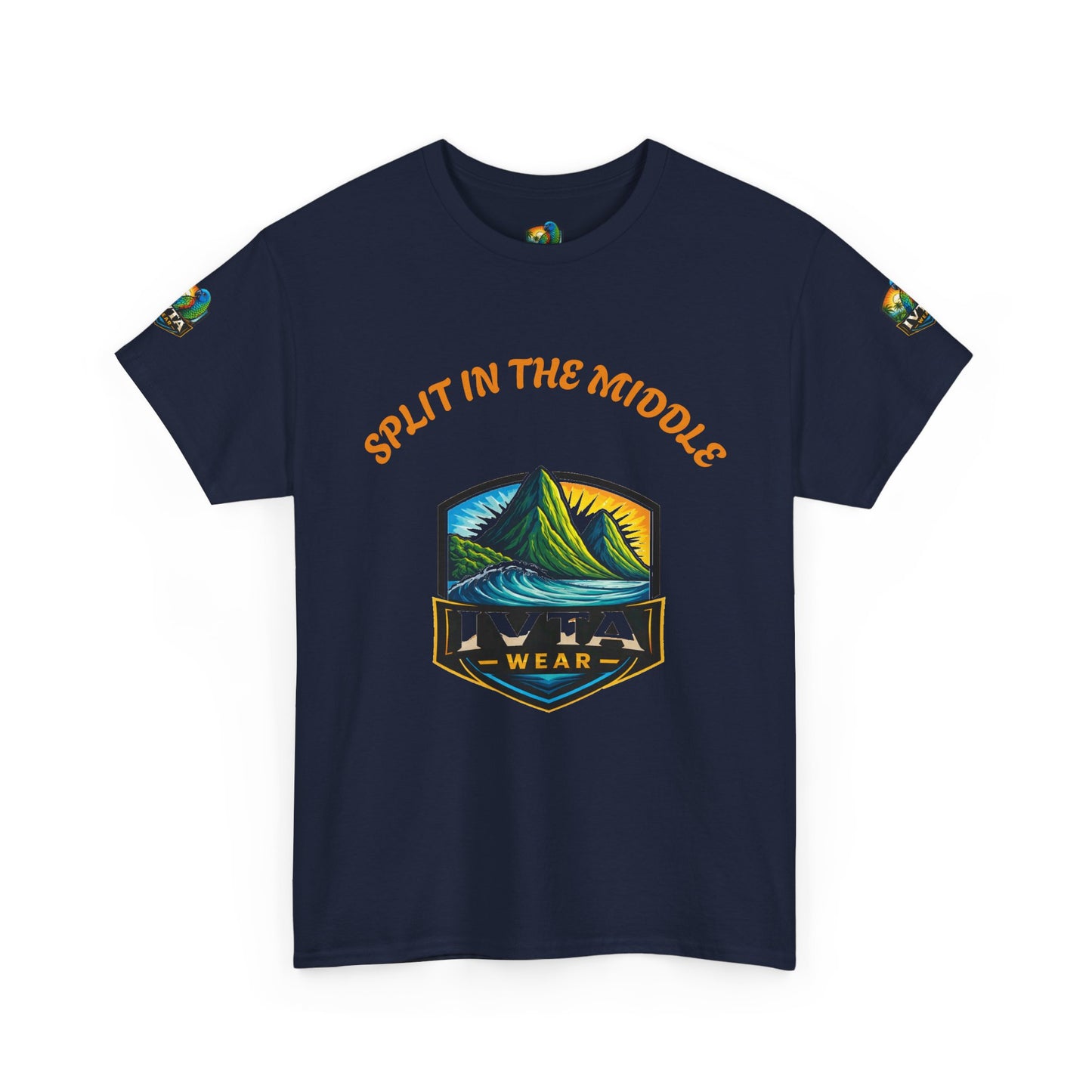 Split-Middle 'Ivta Wear' T-Shirt — Graphic Casual Tee