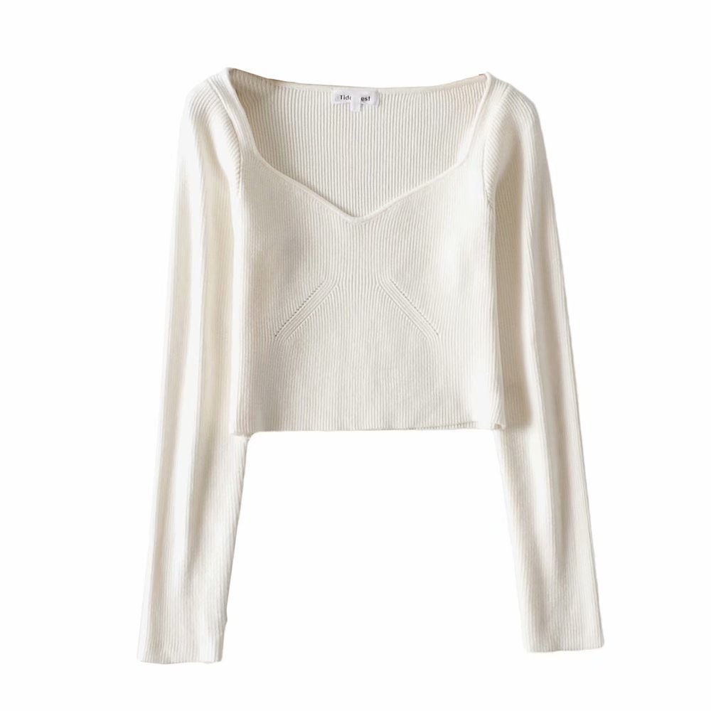 Casual Simple Solid Color Slim Knit Long Sleeves
