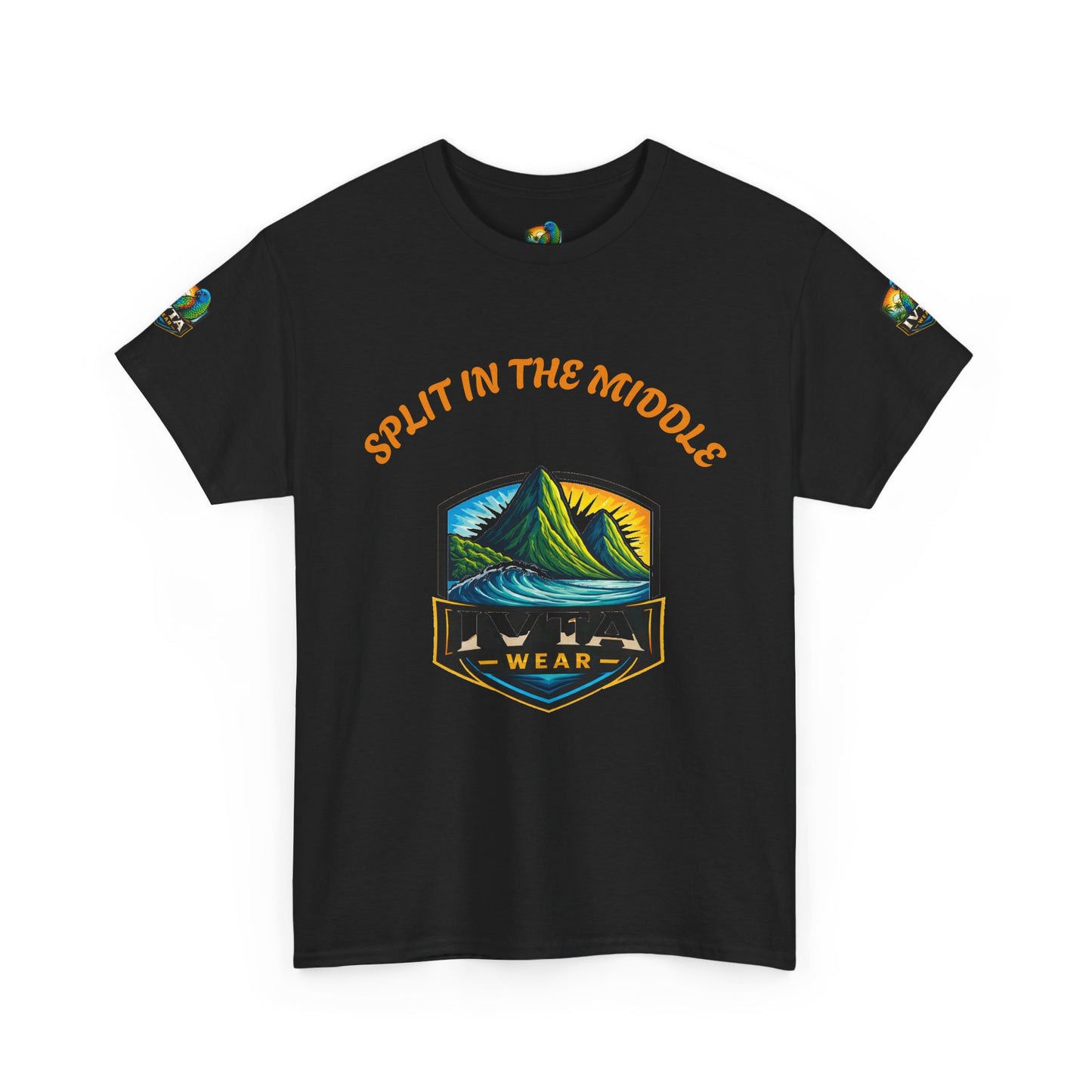Split-Middle 'Ivta Wear' T-Shirt — Graphic Casual Tee