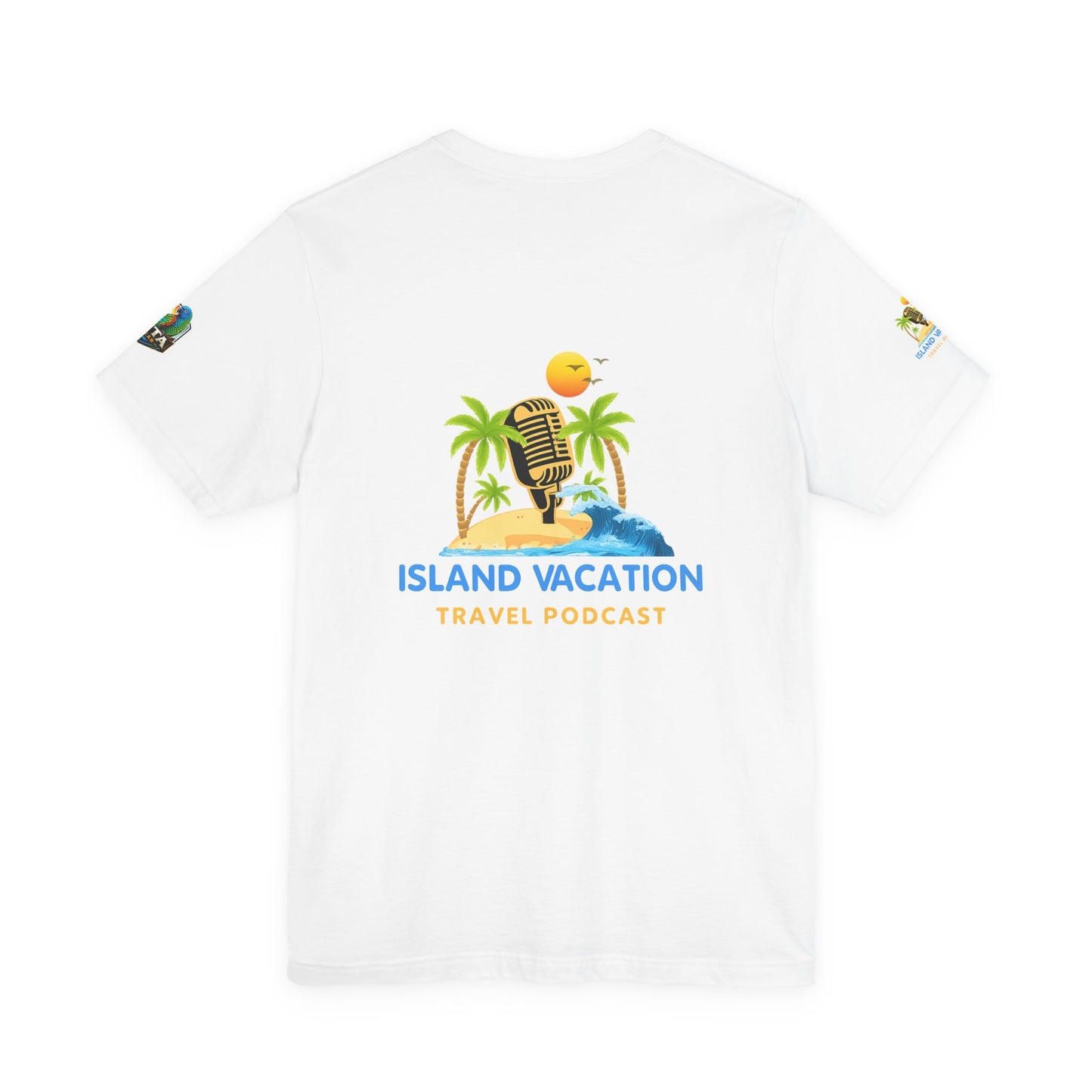 Island Vacation Travel Podcast Unisex Jersey Short Sleeve Tee