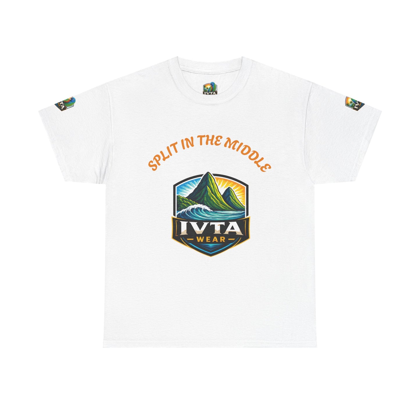 Split-Middle 'Ivta Wear' T-Shirt — Graphic Casual Tee