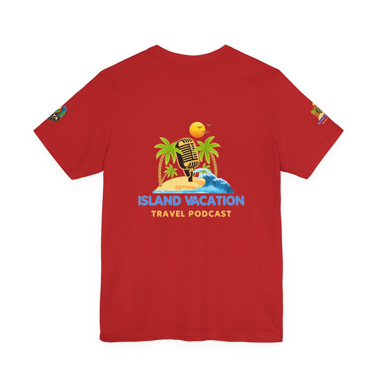Island Vacation Travel Podcast Unisex Jersey Short Sleeve Tee