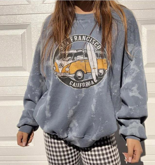 Automobile print basic hoodie