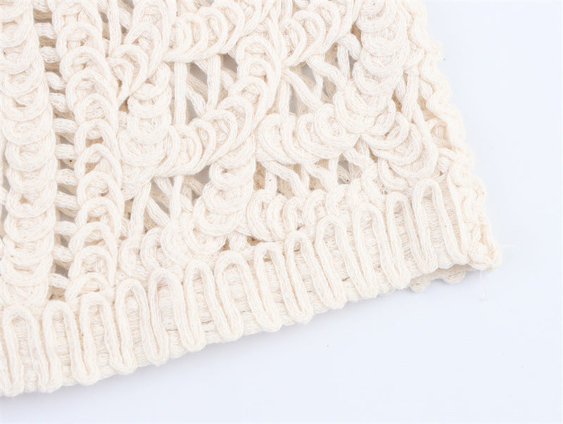 Women's Simple All-match Long Sleeves Crocheted Top