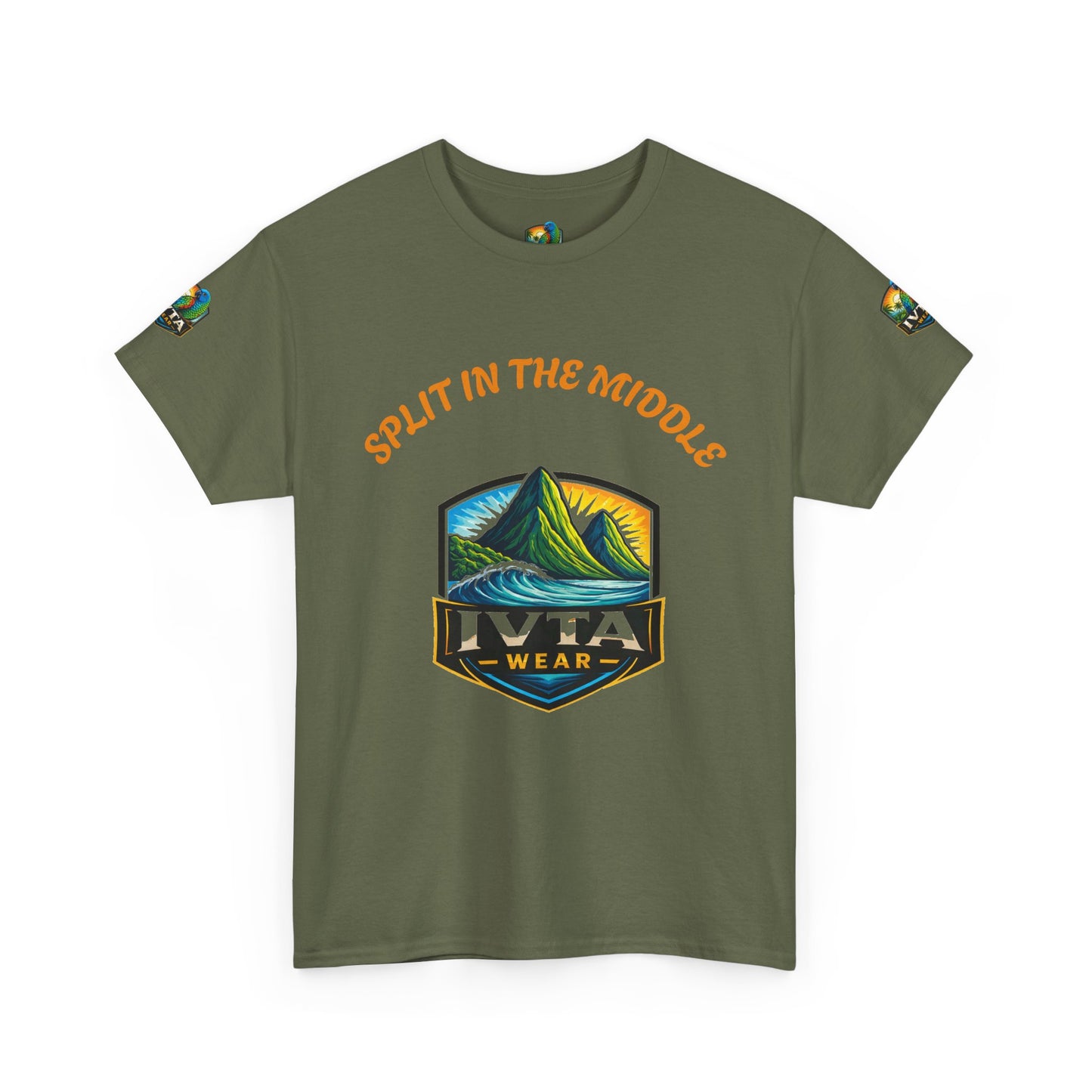 Split-Middle 'Ivta Wear' T-Shirt — Graphic Casual Tee