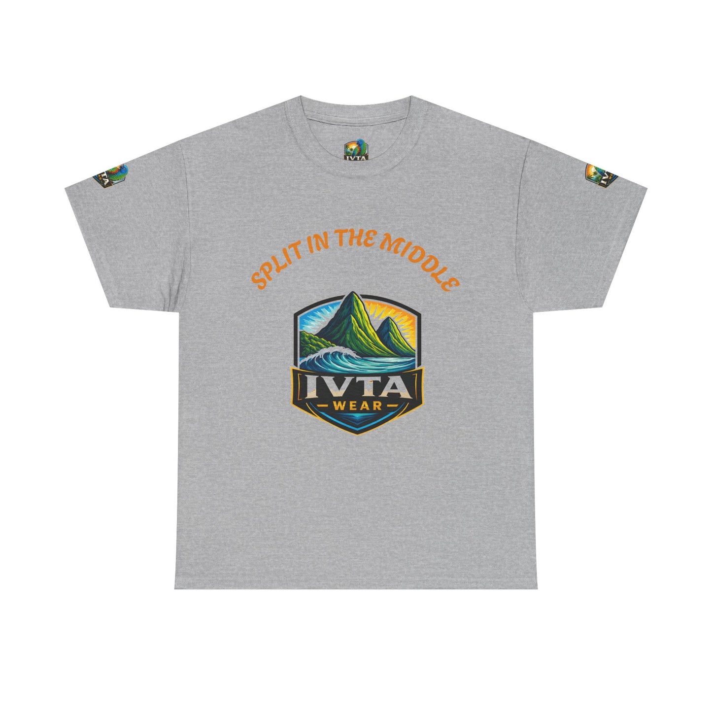 Split-Middle 'Ivta Wear' T-Shirt — Graphic Casual Tee