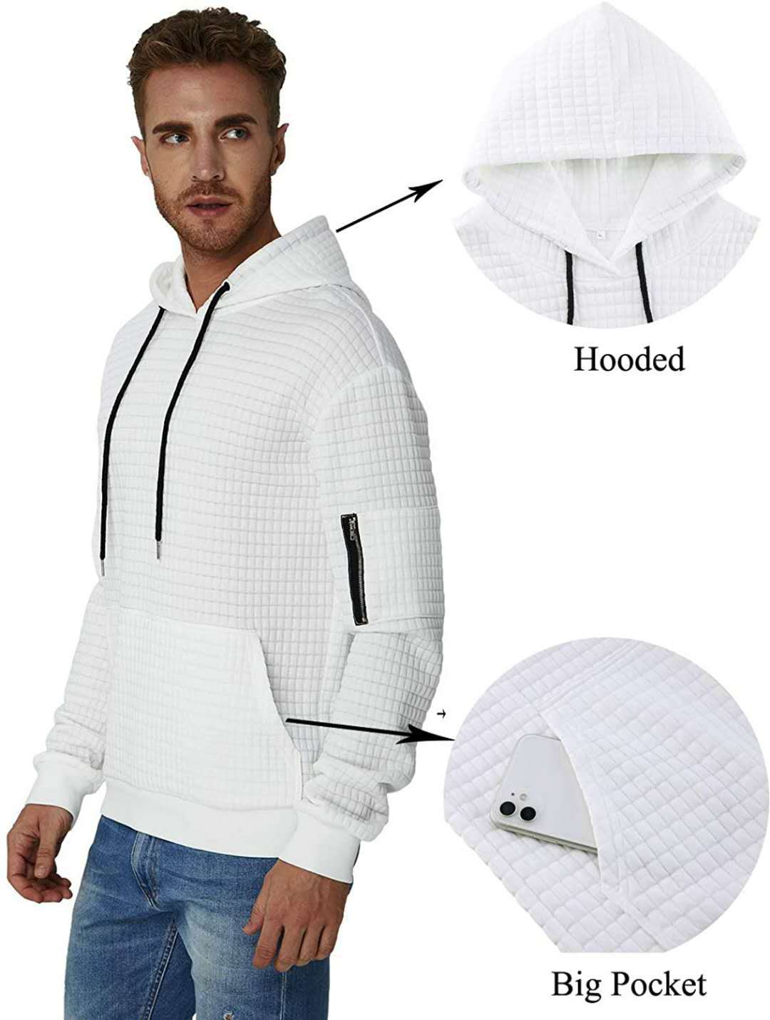 Hoodie Zip Pocket Hooded Sports Jacket
