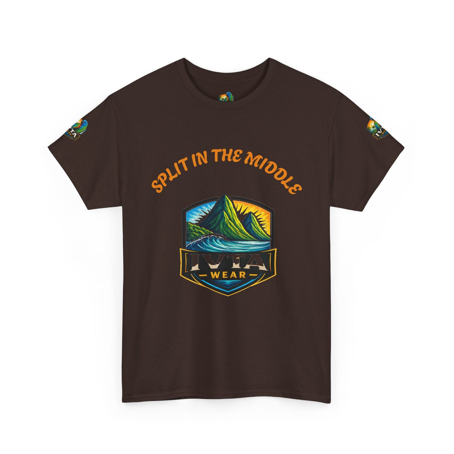 Split-Middle 'Ivta Wear' T-Shirt — Graphic Casual Tee