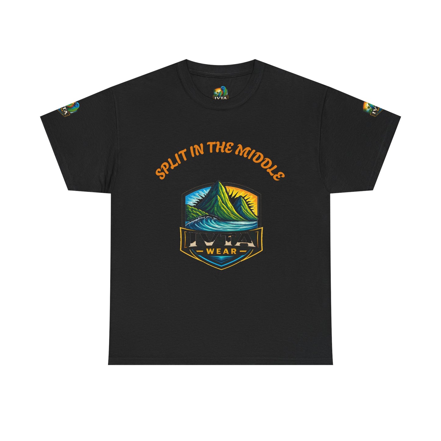 Split-Middle 'Ivta Wear' T-Shirt — Graphic Casual Tee