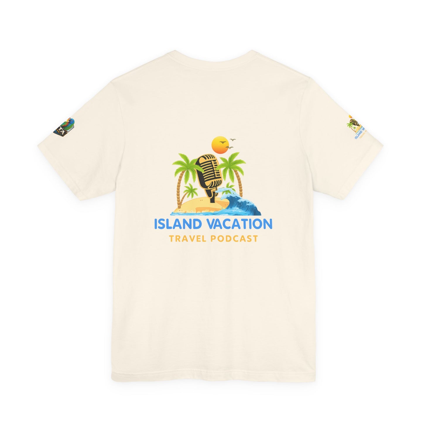 Island Vacation Travel Podcast Unisex Jersey Short Sleeve Tee