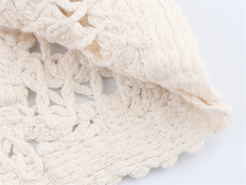 Women's Simple All-match Long Sleeves Crocheted Top